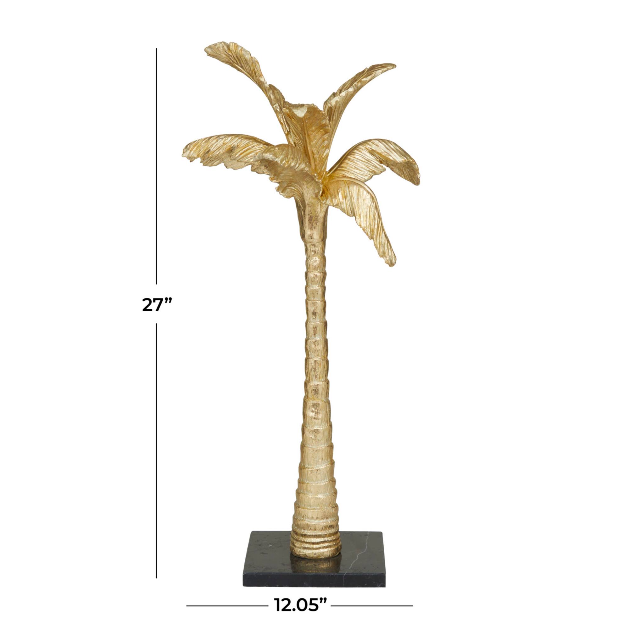 2ft. Gold Polystone Palm Tree Sculpture